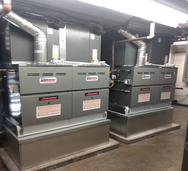Real residential HVAC systems in a basement setup